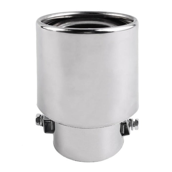 Embout Échappement Voiture Acier Inox 56mm Chrome Universel - Look Sportif Premium
