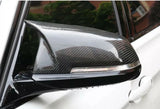 Coque de rétroviseur effet carbone installée sur BMW