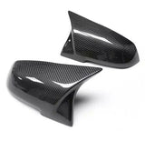 Paire de coques de rétroviseurs effet carbone style M4 pour BMW