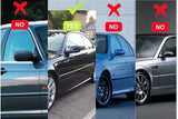 Coques de rétroviseurs noires BMW Série 3 E46 Coupé Cabriolet Série 7 E65 E66 E67 - vue 2