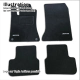 Illustration du jeu de quatre tapis Mercedes Classe A en velours, forme selon génération