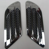 Grilles tuning universelles pour ailes ou capot. Vendues par 2, noires ou chromées