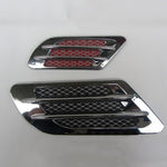 Grilles tuning universelles pour ailes ou capot. Vendues par 2, noires ou chromées