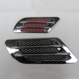 Grilles tuning universelles pour ailes ou capot. Vendues par 2, noires ou chromées