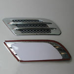 Grilles tuning universelles pour ailes ou capot. Vendues par 2, noires ou chromées