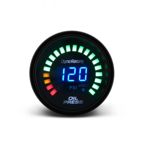 Manomètre Pression D'Huile 52mm 0-100 Psi Avec Capteur - 12V - Idéal Voiture Et Groupe Électrogène